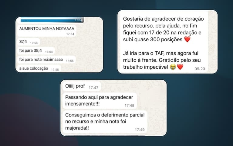 Composição editorial para provas sociais de recursos de redação